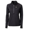 thumbnail image 2 of Women's Cutter & Buck Black Michigan State Spartans Adapt Eco Knit Stretch Recycled Half-Zip Pullover Top, 2 of 3