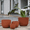 Coral, variant on mdj pottery 4-Piece Navy BlueCeramic Plant Pots, 5.31-14.17 inches, with Drainage Function, Suitable for Indoor and Outdoor Orchid Succulents, Window sill and Desktop Decoration