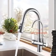 thumbnail image 4 of Kitchen Sink Faucet with Pull Down Sprayer 2 Handle 3 in 1 Water Filter Purifier Faucets Brushed Nickel 0195SN, 4 of 5