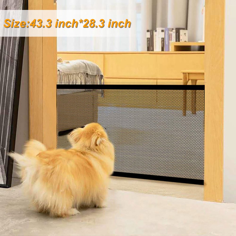Elegant Choise Foldable Portable Baby Pet Dog Safety Gate Pet Safe Mesh