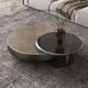 thumbnail image 2 of Mesas de centro de acero inoxidable de diseño, mesa de té redonda de lujo europea, muebles para sala de estar, mesa auxiliar de vidrio templado italiano, 2 of 4