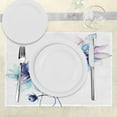 thumbnail image 3 of Ambesonne Floral Place Mats Set of 4, Retro Flowers Watercolor, Standard Size, White Purple Blue, 3 of 6