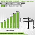 thumbnail image 3 of NavePoint 12U 4 Post Server Rack – Open Frame Rack for 19 Inch Equipment, Adjustable Depth 4-Post Network Rack with Casters Wheels, 12U Server Rack 1320lbs Capacity, Black, 3 of 5