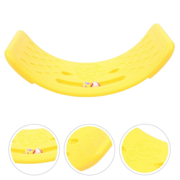 LABSERRON 1Pcs Yellow Training Balancing Board for Children Indoor Play 16.5x9.1x0.8in