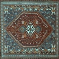 thumbnail image 1 of Ahgly Company Indoor Square Persian Light Blue Traditional Area Rugs, 5' Square, 1 of 4