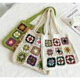 thumbnail image 3 of JUYGO Crochet Tote Bag for Women Cute Floral Knitted Shoulder Bag Fairy Y2k Woven Beach Shopping Bag Vocation, 3 of 5