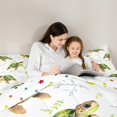 thumbnail image 4 of jejeloiu Kawaii Turtle Bedding Comforter Set,Ocean Sea Animal Twin Comforter Sets,Green White Brances Bedding Set For Boys Girl,Ultra Soft Room Decoration Reversible,2-Piece, 4 of 7