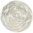 thumbnail image 2 of SAFAVIEH Bella Igor Abstract Swirls Wool Area Rug, Ivory/Grey, 5' x 5' Round, 2 of 7