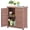 Dark Brown, variant on Outdoor Storage Cabinet & Potting Bench Table with Metal Top, Wooden Patio Furniture, Garden Workstation (Accent Grey, 36x31x17in)