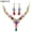 Colorful, variant on SmartBy Women Jewelry Set Elegant Rhinestone Teardrop Pendant Wedding Necklace Earrings