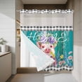 thumbnail image 4 of Floral Pig No Hook Shower Curtain with Snap in Liner Watercolor Country Pig Flowers Green Wood Grain Waterproof Bathroom Shower Curtain with See Through Top Window for Bathtub 72" x 72", 4 of 9