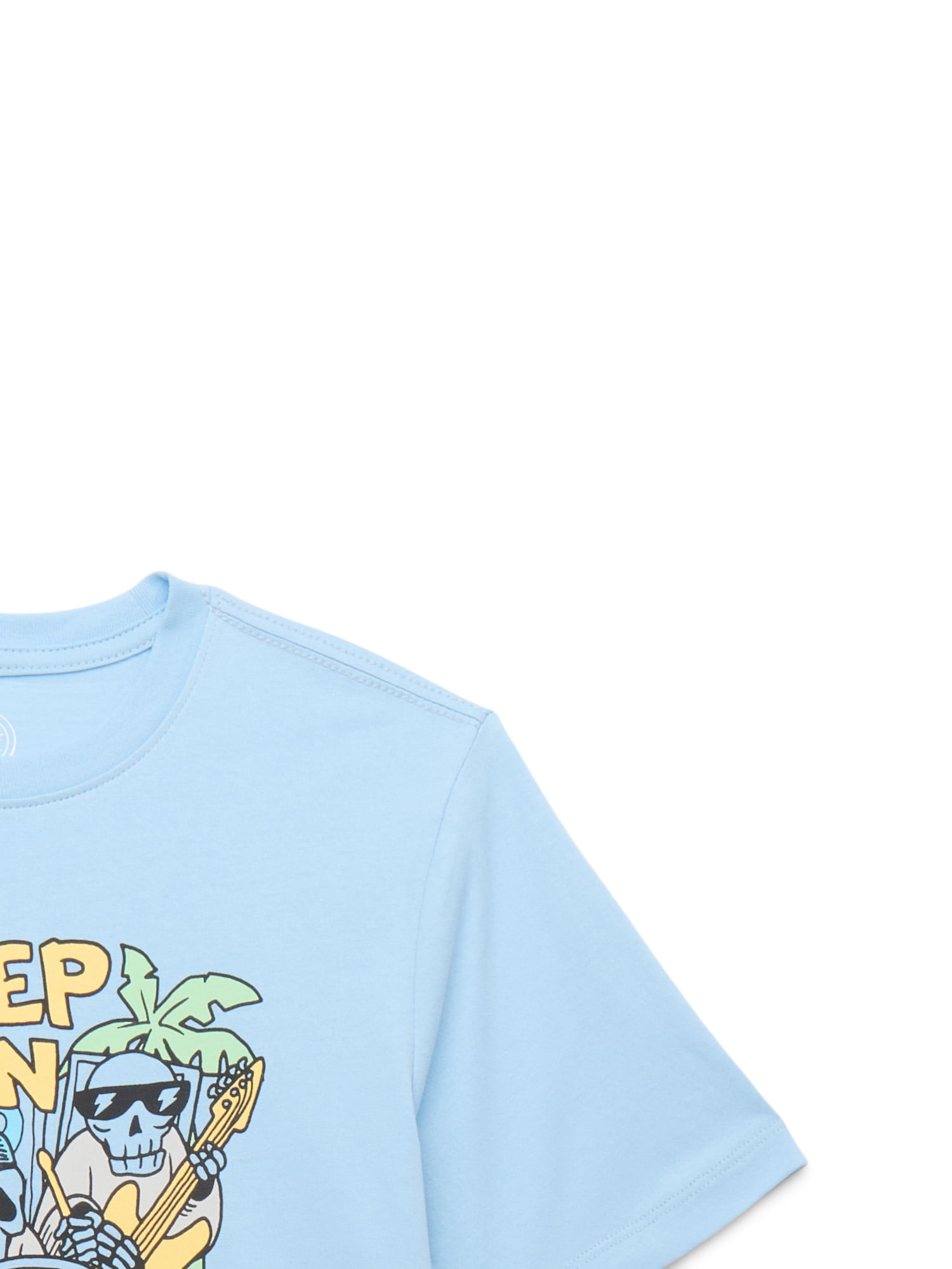 Wonder Nation Keep on Rockin, Crew Neck, Short Sleeve, Graphic T-Shirt, Sizes 4-18