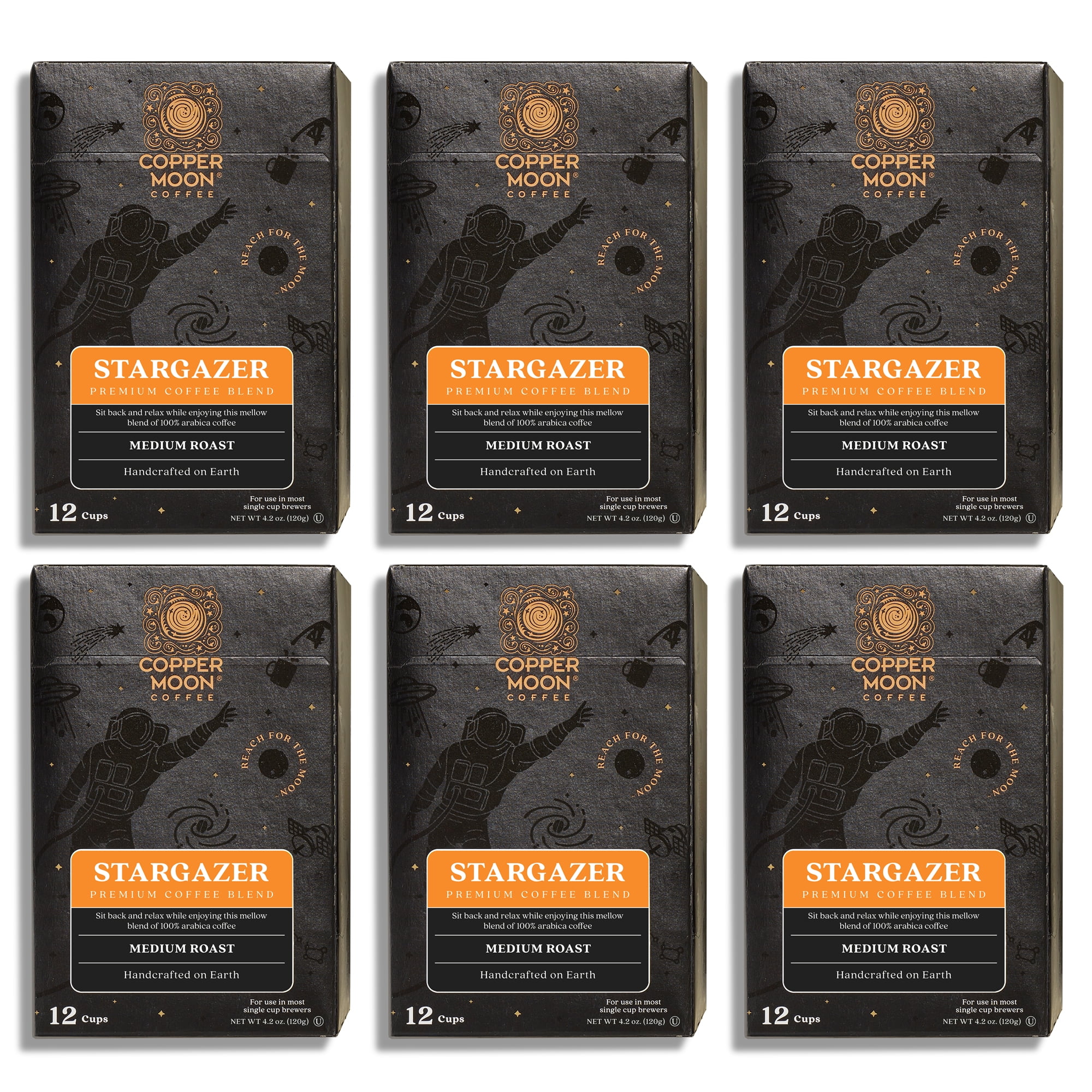 Copper Moon Single Serve Coffee Pods for Keurig K-Cup Brewers, Medium Roast, Tropical Coconut Blend, 72 Count