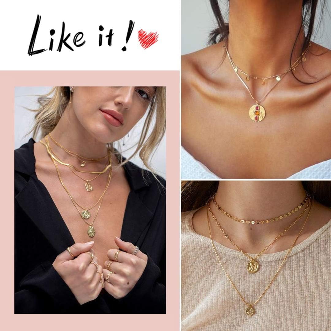 ChainsHouse 1.0mm Thin Gold Plated Snake Chain Necklaces for Women Men Waterproof Silver Lobster Clasp 18"-30" Jewelry Gift