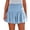 Sky Blue, variant on Linen Skorts for Women Smocked Elastic High Waisted Ruffle Skorts Wide Leg Boho Skirts, XL