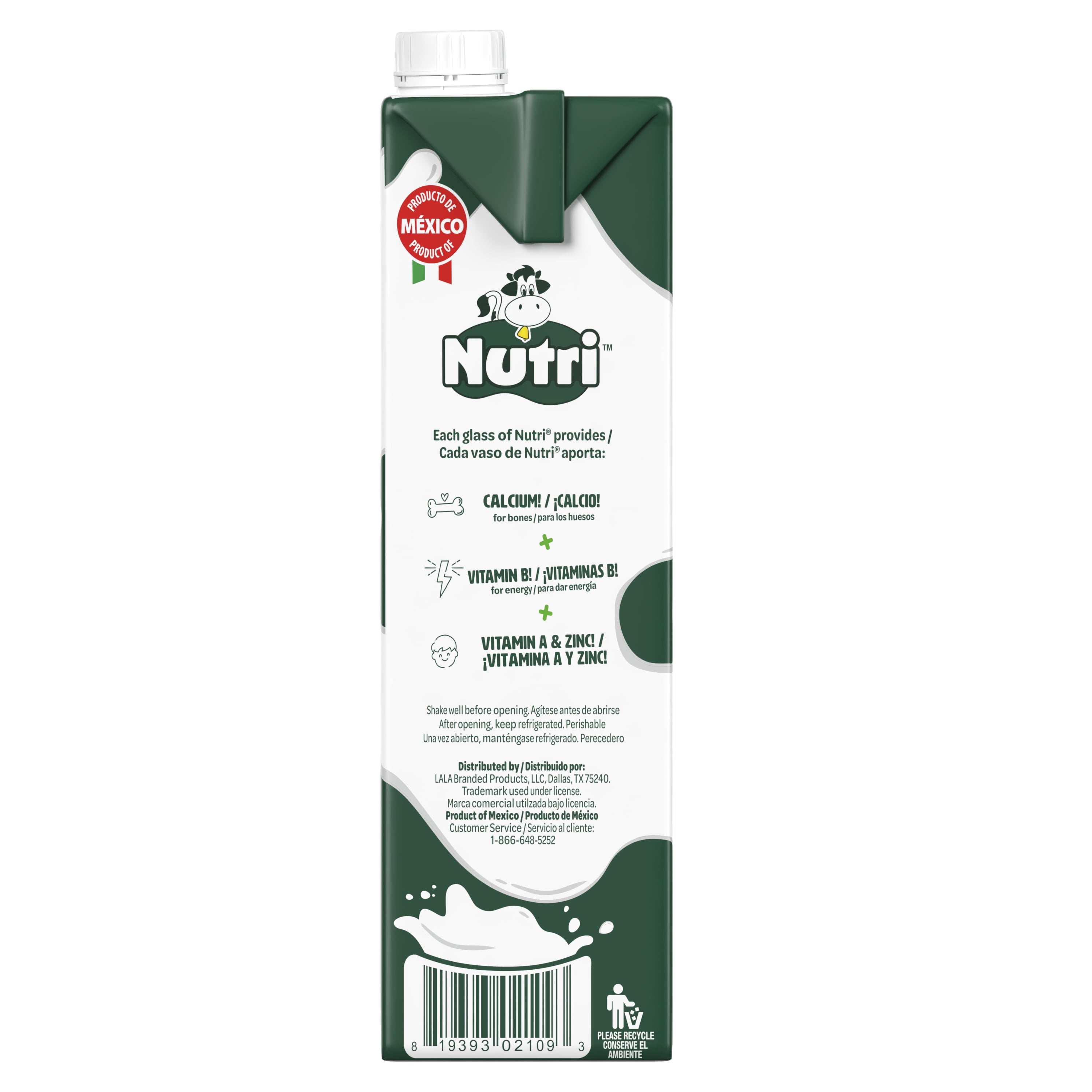 (3 pack) Nutri UHT Milk, Shelf-Stable, 33.8 fl oz