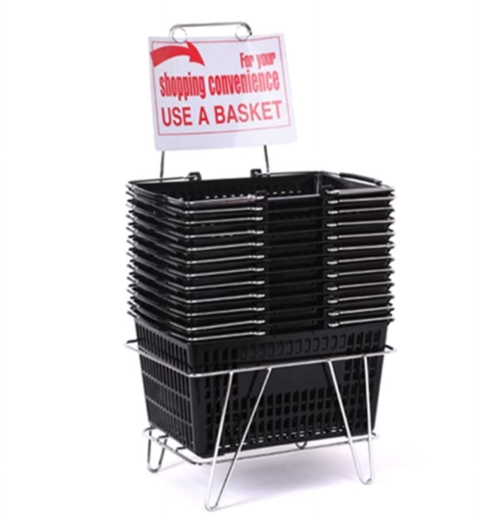 Set of 12 Black Shopping Basket Set