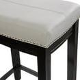 thumbnail image 4 of Linon Cessford 26" Backless Indoor Counter Stool, Black with Gray Faux Leather, Includes 1 Stool, 4 of 11