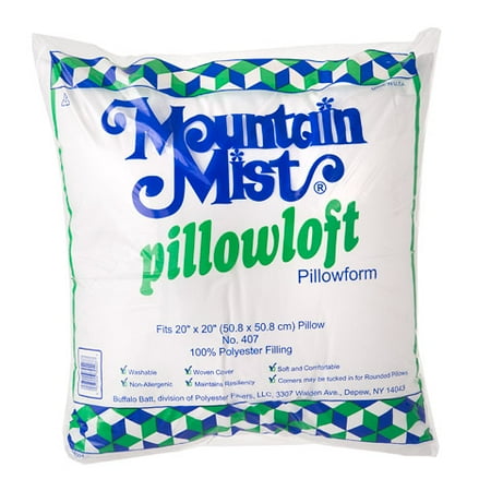 Mountain Mist 20 x 20 Pillowform: Nonallergenic, Poly/Cotton