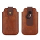 thumbnail image 4 of Funda Para Teléfono De Cuero Para Hombre, Riñonera Retro, Funda Suave Para Evitar Manchas Para Trabajo Al Aire Libre Cergrey Marrón, 4 of 8