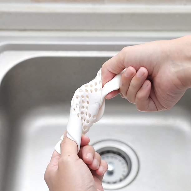 2 piezas de filtro de drenaje de piso, filtro de pelo, alcantarillado de baño, fregadero de cocina redondo, cubierta antibloqueo de pelo de alcantarillado, blanco ZefeiWu 8390613098665