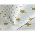 thumbnail image 4 of Ambesonne Birthday Quilted Bedspread Set 3 Pcs, Yellow Stars Pattern, King Size, Yellow and White, 4 of 5