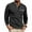 Black, variant on Tshirts Shirts for Men with Pocket Button Stand Collared Long Sleeve Tees Tops Casual Printed Slim Fit Basic Comfort Pullover T-Shirts