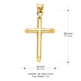 thumbnail image 4 of Ioka-14K Yellow Gold Classic Cross Pendant with 1.2mm Singapore Chain Chain Necklace - 20", 4 of 6