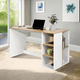 thumbnail image 3 of Escritorio de Computadora FurnitureR BRENTON MDF Blanco Haya, 3 of 7