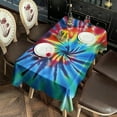 thumbnail image 2 of Colorful Rainbow Tie Dye Spiral Pattern Rectangle Tablecloth 60"x102",Waterproof Polyester Rectangle Table Cloth, Wipeable Spillproof Polyester Tablecloth for Dining, Camping, Indoor and Outdoor, 2 of 6