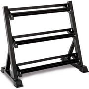 3 Tier Steel Dumbbell Rack Stand for Home Gyms - 1000 lb Capacity - Anti-Scratch - Powder Coated Finish
