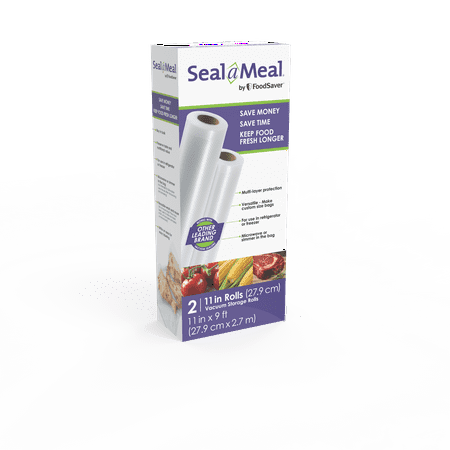 Seal-a-Meal 11" x 9' Vacuum Seal Rolls for Seal-a-Meal and FoodSaver Vacuum Sealers, 2 Pack