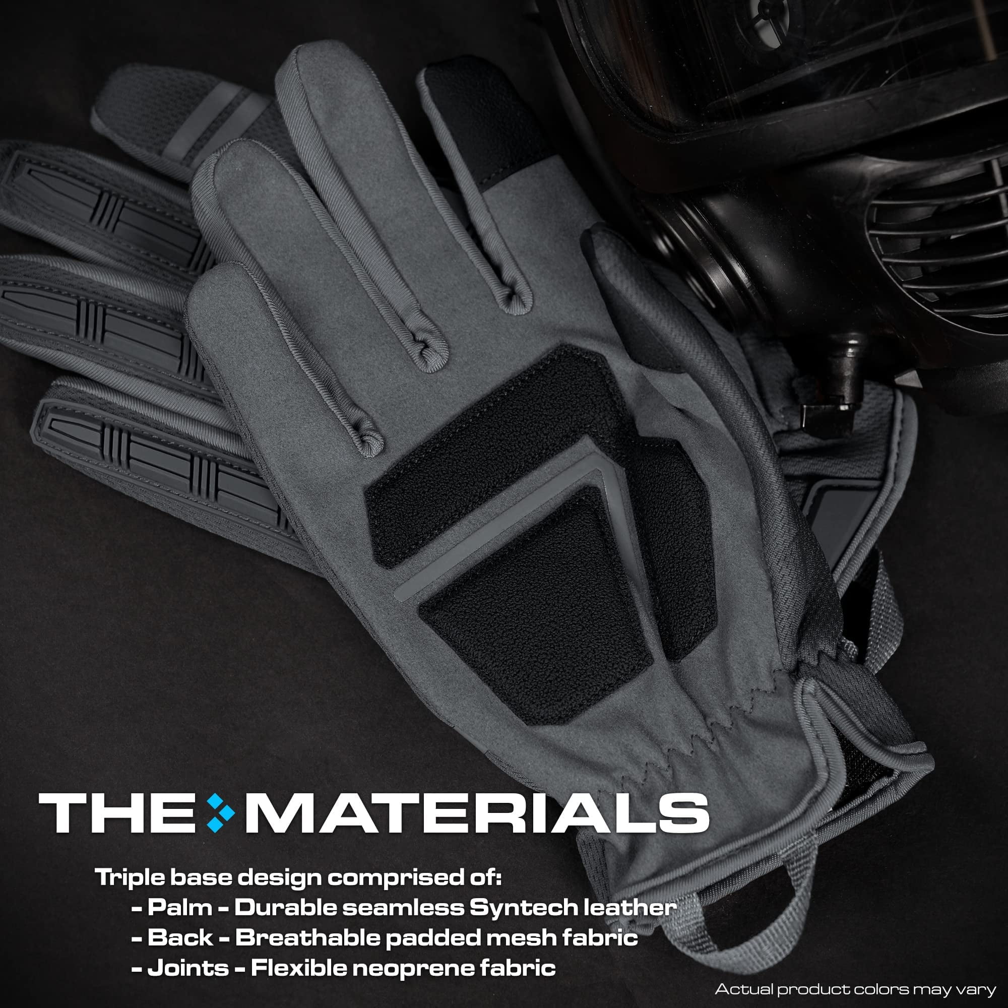 Glove Station - Impulse Guard Gloves for Men - Touch Screen Gloves Working Gloves Ideal for Sports & Outdoors, Motorcycle - Gray, XX-Large