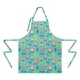 thumbnail image 2 of Pioneer Flower Floral Print Pattern Apron for Women and Men, Cotton Linen Waterproof with Pockets, Adjustable, 33x27 Inch for Kitchen, Gardening, BBQ, Salon, 2 of 6