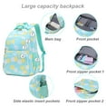 thumbnail image 2 of Forestfish 3Pcs Daisy Teen Backpacks Set with Lunch Pack Pencil Case ,Water Resistant Lightweight Books Bag Green, 2 of 7