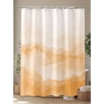 thumbnail image 4 of Fsddascl Orange Ombre Mountain Shower Curtain Set - 66" x 72" Washable Bathtub Curtain with 12 Hooks, Nature Abstract Art Marble Gradient Waterproof Fabric Stall Shower Curtains for Bathroom/Bathtub, 4 of 6