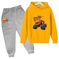 thumbnail image 3 of Conjunto de sudaderas con capucha para niños y niñas, sudaderas con capucha de dibujos animados y pantalones largos, traje de 2 piezas, conjuntos para niños, ropa de Blaze y los Monster Machines, 3 of 5