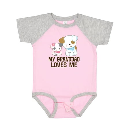 

Inktastic My Granddad Loves Me Granddaughter Girls Gift Baby Girl Bodysuit