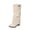 Beige, variant on Boots for Women Mid Heel Knee High Boots Pointed Toe Slouch Boots with Metal Buckle Strap for Fall Winter Casual Outdoor Daily Wear