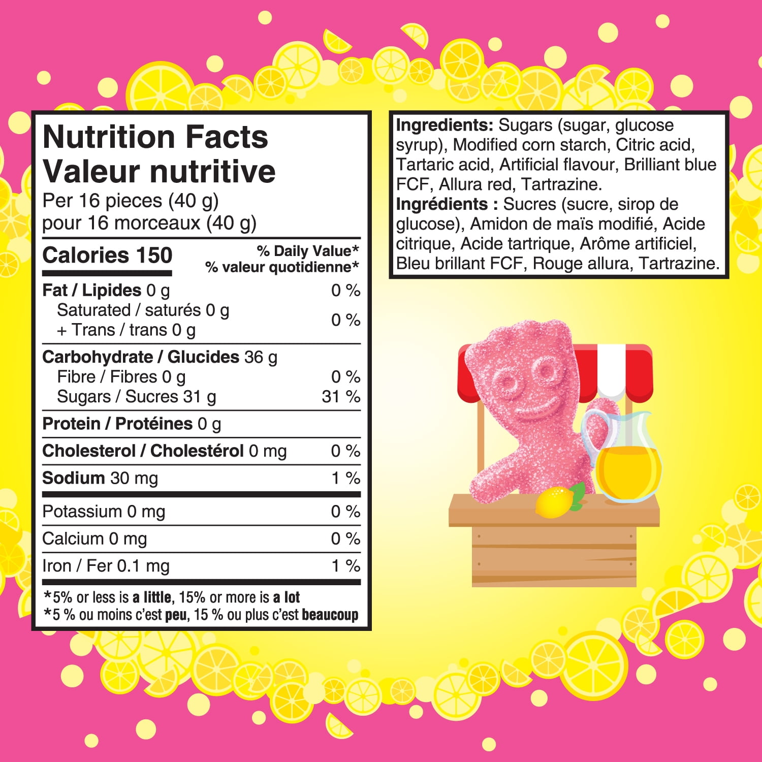 SOUR PATCH KIDS, Lemonade Flavour Candy, Sour then Sweet, 150 g