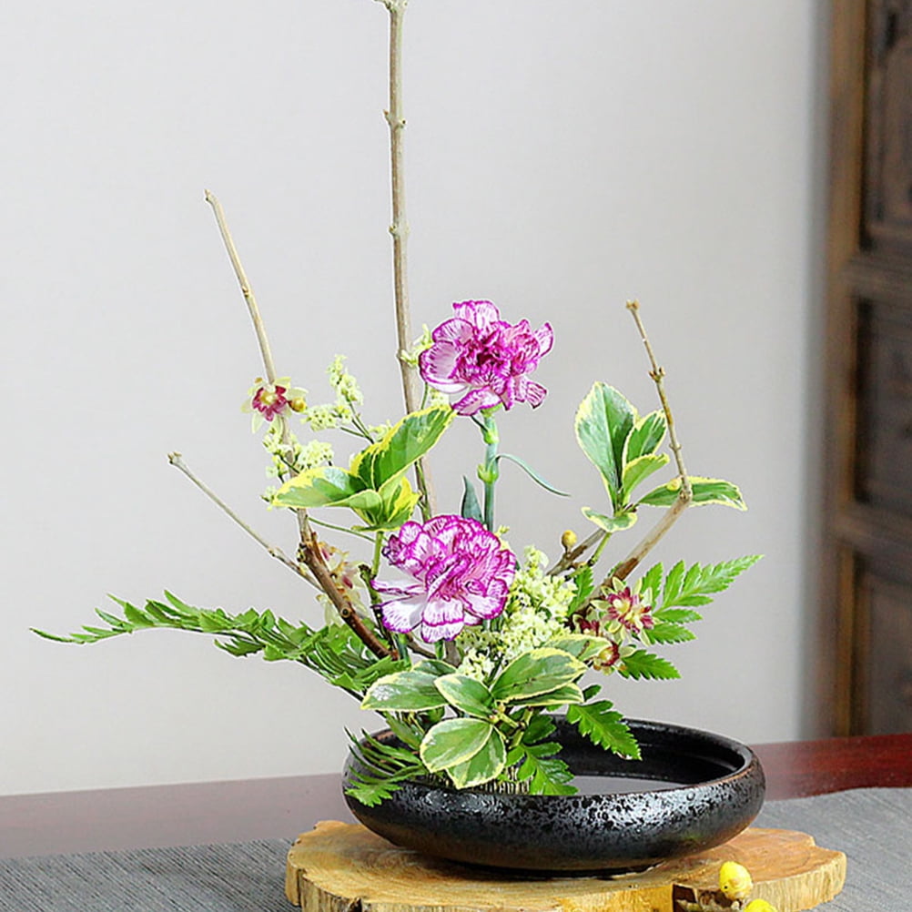 1 Set Flower Arranging Frog Pin Round Holder Vase Pot Floral Supply