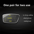 thumbnail image 2 of MAINYU Anti-blue Light Reading Glasses Smart Zoom Progressive Multi-Focus Computer Readers for Women Men Rectangular Eyewear Lightweight Magnification Presbyopia Eyeglasses, 2 of 7