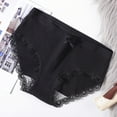 thumbnail image 2 of KHONTS Cotton Panties for Women Fashion High Waist Lace Trim Underwear Solid Color Comfy Pant Breathable Pants Black XL, 2 of 3