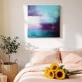 thumbnail image 4 of Canvas Wall Art Purple Teal Canvas Art Print Mottled Graffiti Color Block Abstract Geometric Pictures Wall Decor for Living Room Bedroom Artwork Decorations Stretched Framed Ready to Hang 8"x8", 4 of 9
