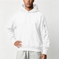 thumbnail image 5 of Luvrsol Men's Hoodies Drawstring Sweatshirt Solid Basic Long Sleeve Pullover Tops S-2XL, 5 of 9