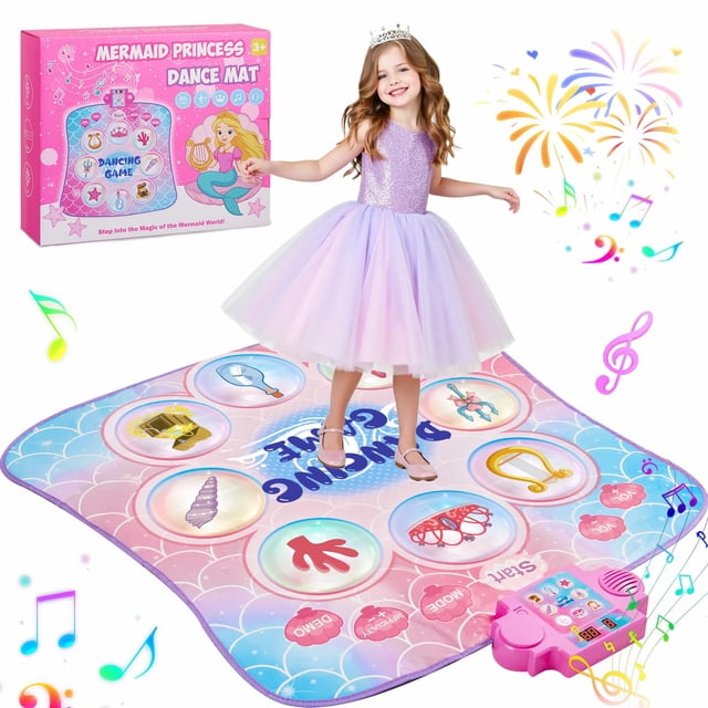 Alfombra de Baile Exclusiva Gleamkid 2025 Sirena para Niñas de 3 a 12 Años