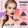thumbnail image 4 of Set Powder Puff Scafps de terciopelo negro y rosa, 24 unidades, triangulares, 4 of 8