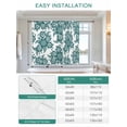 thumbnail image 6 of Teal Green Flower Tie Up Curtains for Windows 63 Inch Length Balloon Curtains Kitchen Adjustable Balloon Window Shade Abstract Vintage Ethnic Floral Tie Up Valance Bathroom Curtain Window 42"x63", 6 of 6