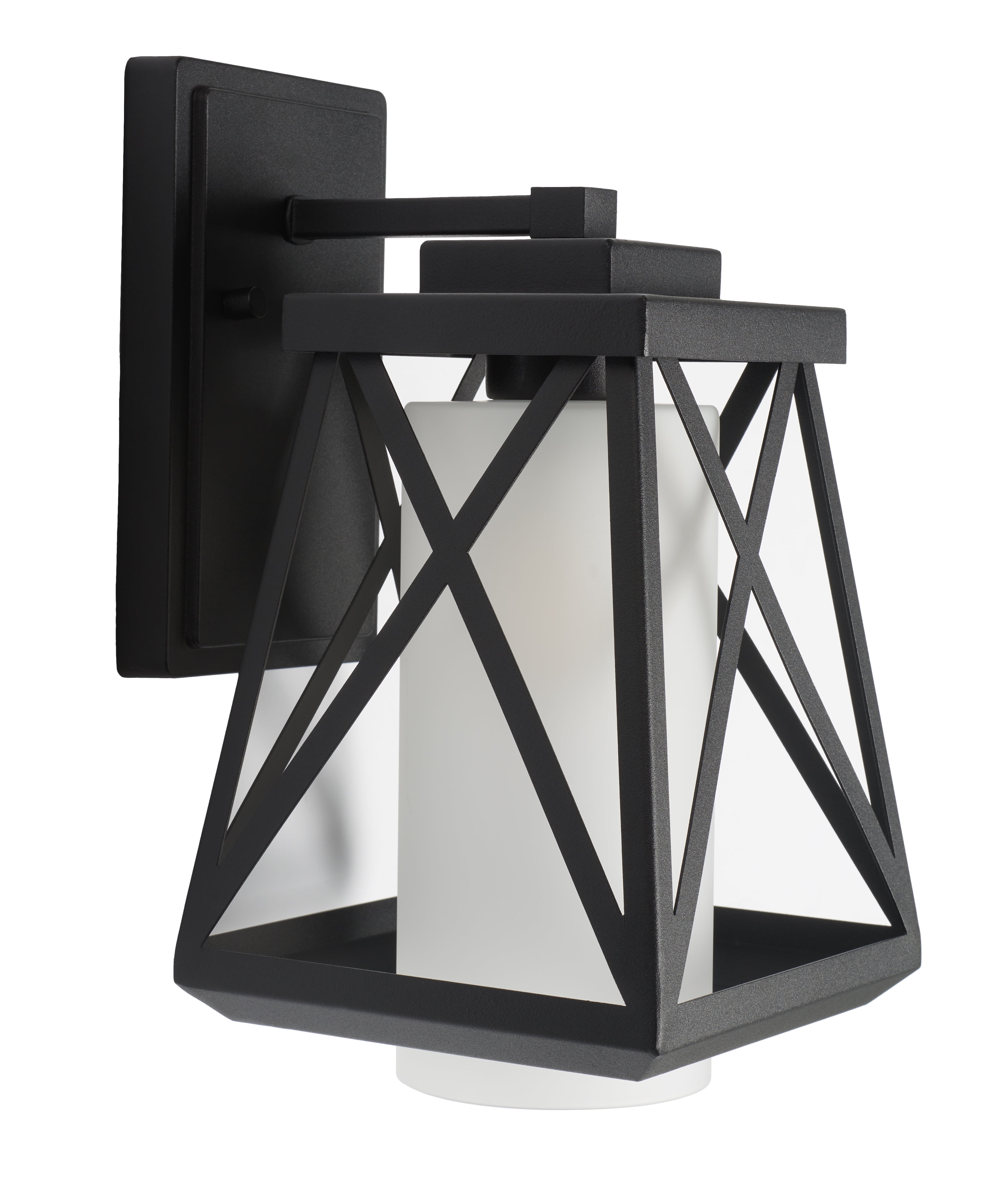 SAFAVIEH Braith 2-Light A19 Black Steel Wall Sconce with Black Shade, Set of 2
