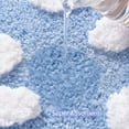 thumbnail image 2 of EVNELE Toilet Rugs U Shaped, Blue Toilet Mat Cute Daisy Contour Bath Rug, Thick Soft Machine Washable Toilet Carpet, Non Slip Bathroom Floor Mats Super Absorbent Microfiber Bath Rugs, 20"x24", 2 of 6